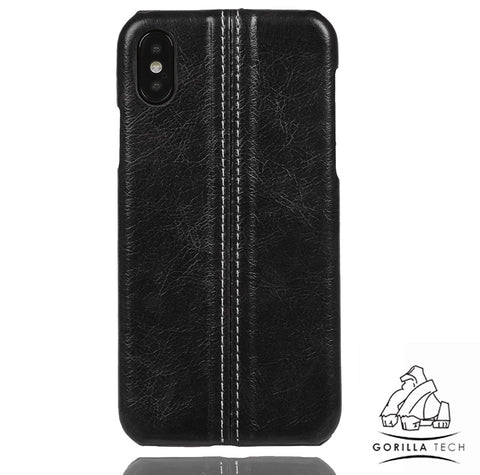 Coque Premium effet cuir Gorilla Tech pour iPhone XS/X/SE 2020/7/8 (Plus)