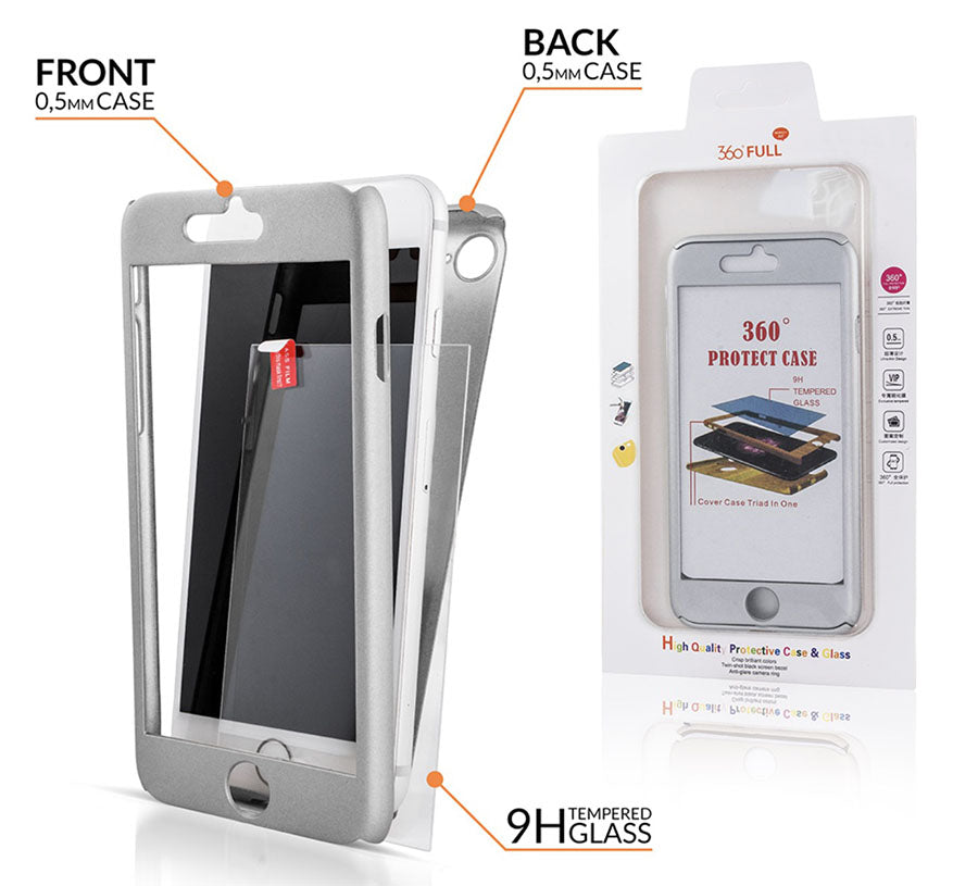 Protection intégrale 360°: Coque souple transparente + Film verre trempé p.  Apple iPhone X et XS - Français