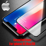 Verre trempé 10D bords biseautés - Protection 9H pour iPhone 11/Pro/Max/X/XS/XS Max/XR