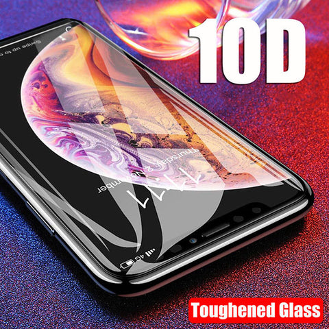 Verre trempé 10D bords biseautés - Protection 9H pour iPhone 11