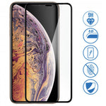 Verre trempé 5D bords biseautés 9H pour iPhone 11/Pro/X/XR/XS/Max