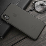 Coque Originale Ultra Slim de 0.3mm pour iPhone XS/Max/XR/X/SE 2020/8/7/6S/6 (Plus) - Noir mat