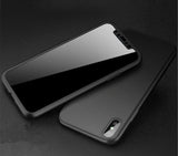 Coque intégrale 360° iPhone 6/6S/7/8/SE 2020 (Plus)/X/XR/XS/MAX + verre trempé de protection